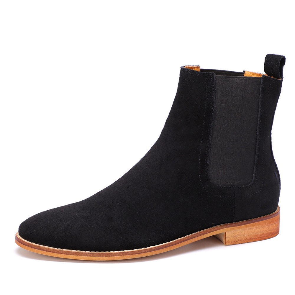 HKLA™️ Suede Black Chelsea Boots - Picture 3 of 7